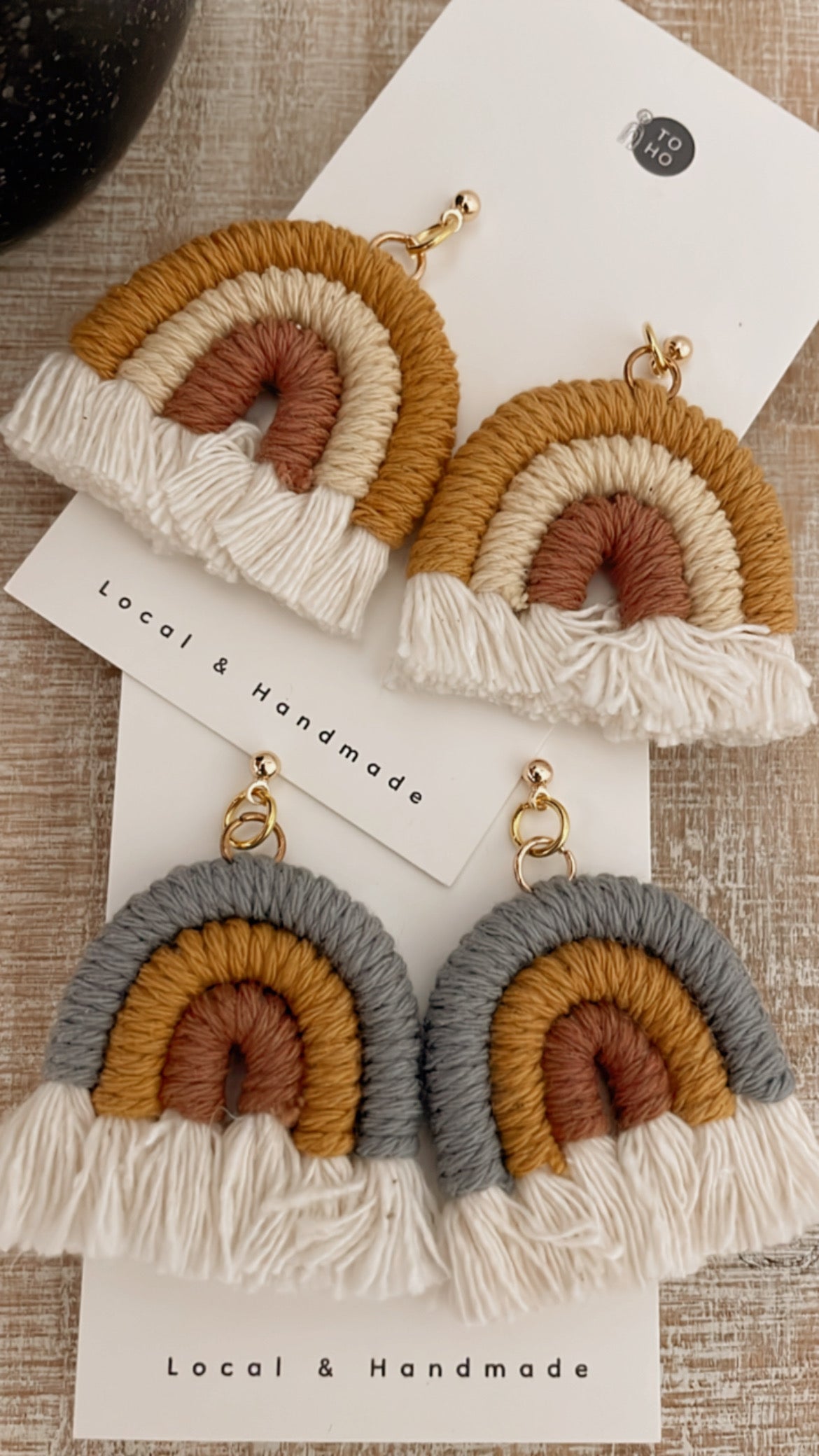 Macrame- Rainbow Earrings
