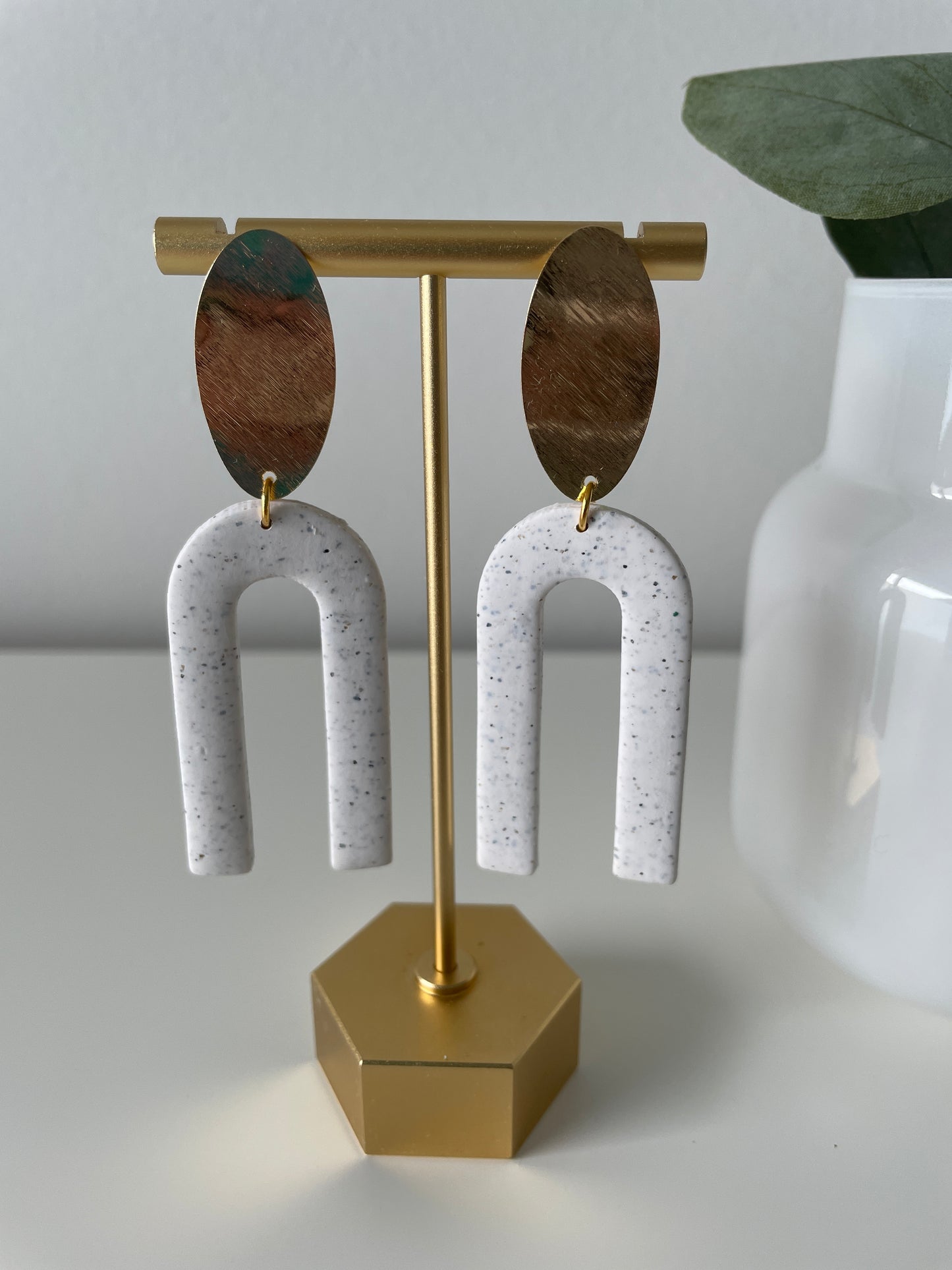 Basic B*tches- Off White Gold Statement Long Arches
