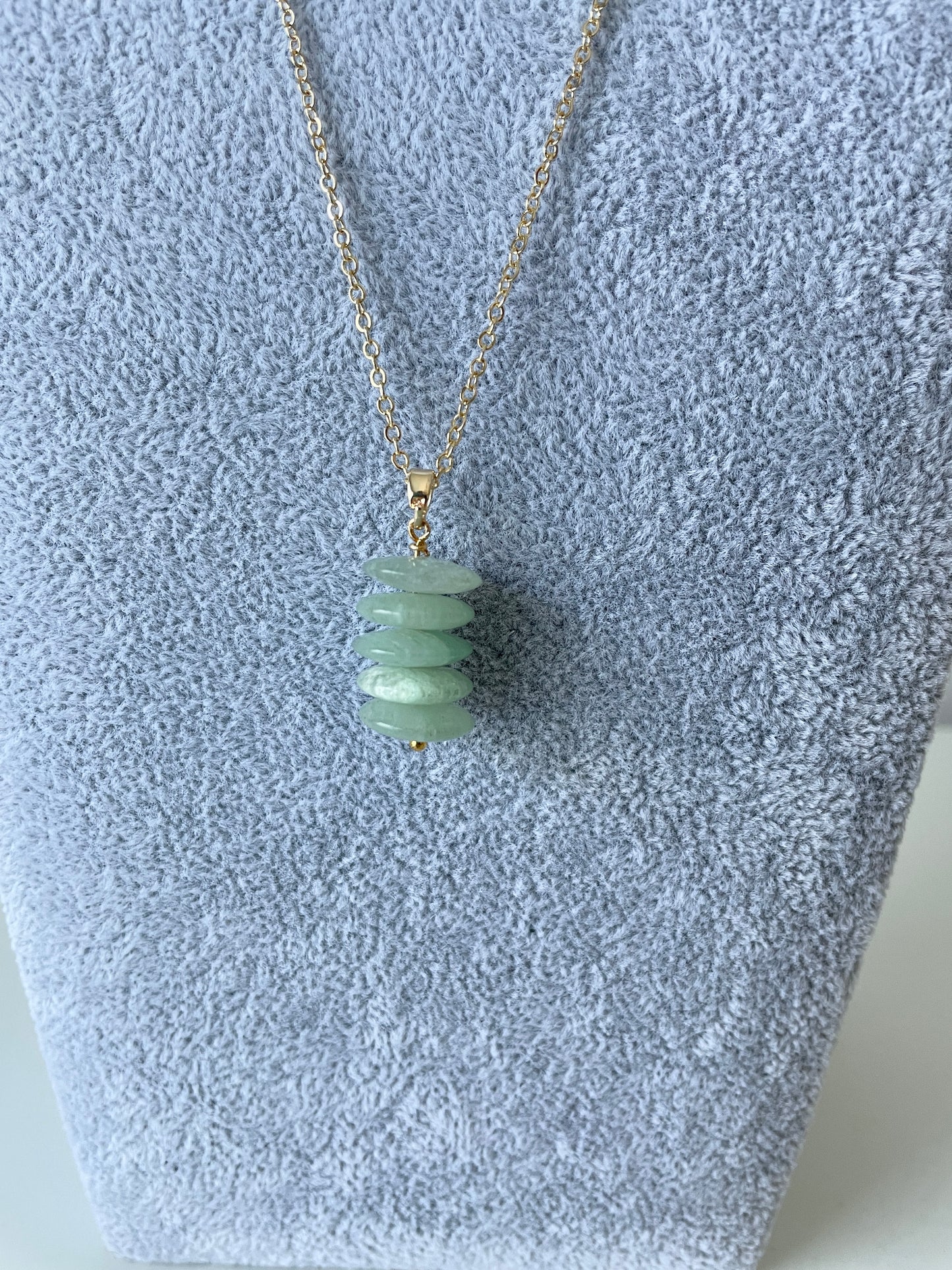 Jade Glass Bead Stacked Necklace
