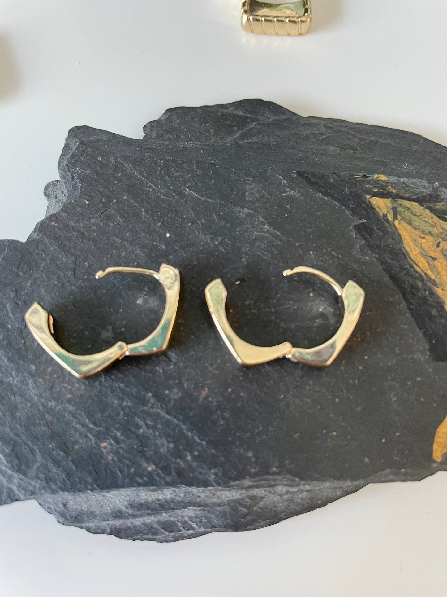 Gold Collection- Square Clip Hoops