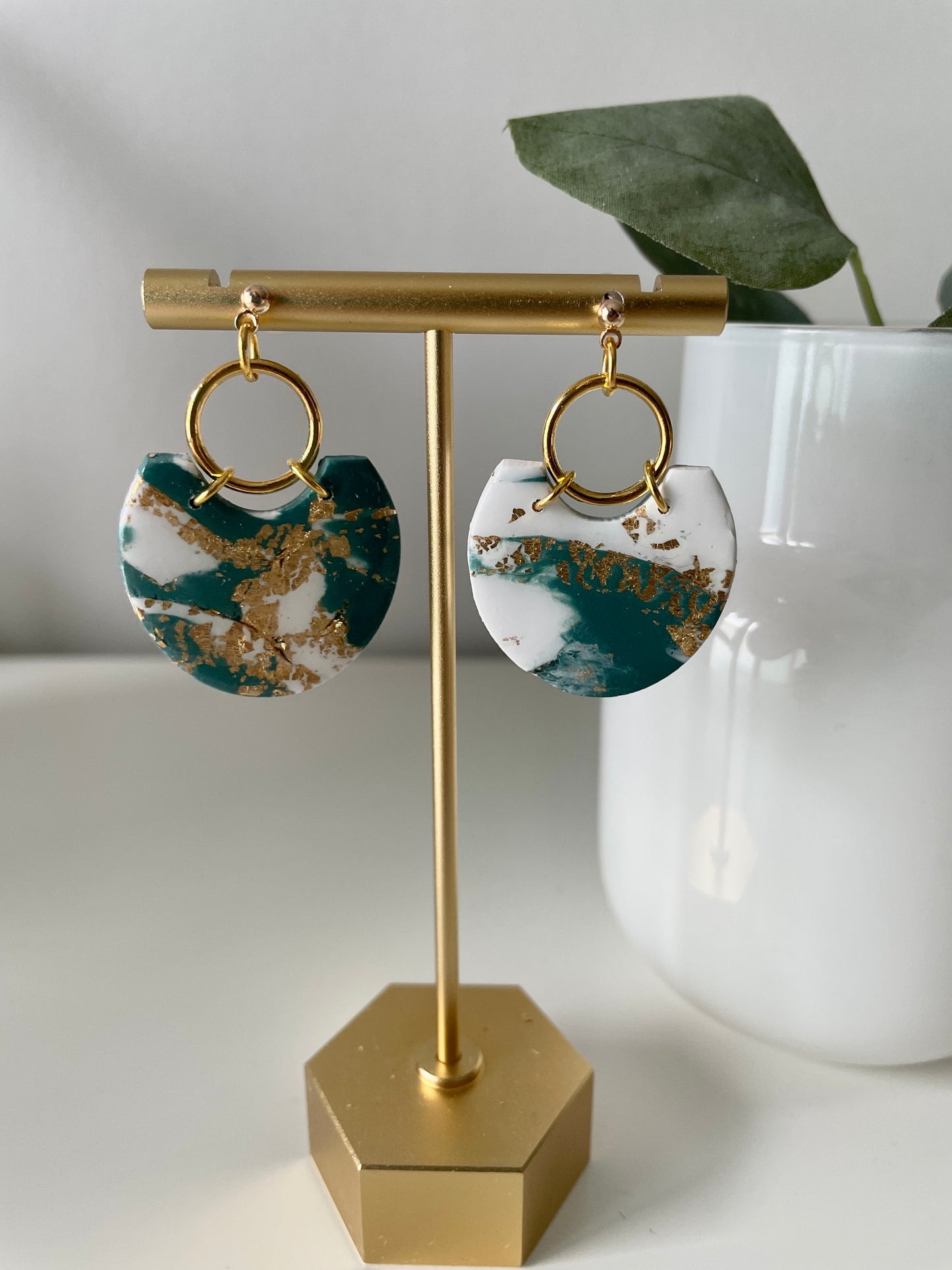 Modern Moroccan- Teal C Shaped Circle