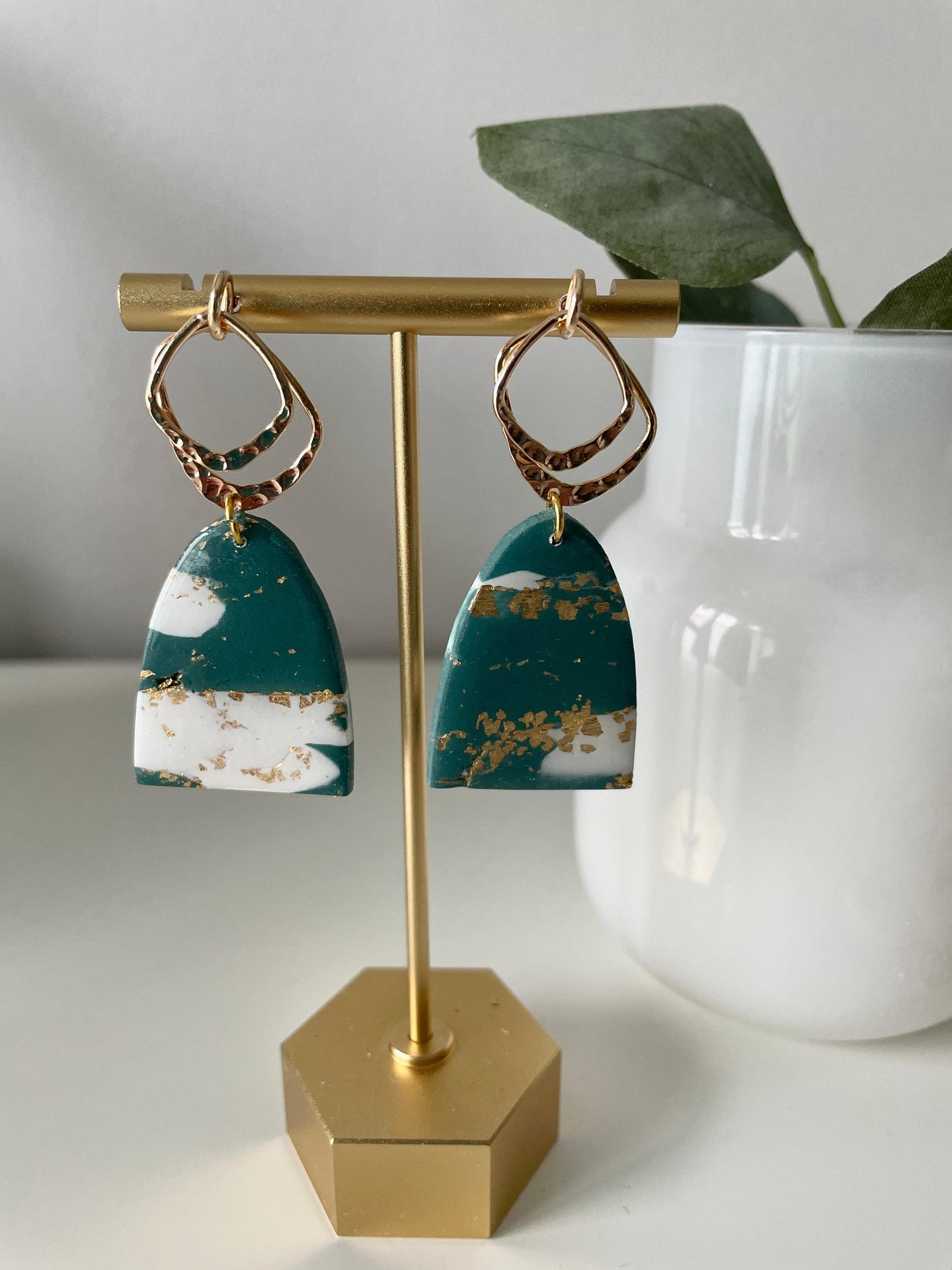 Modern Moroccan- Abstract Gold Teal Small Full Skinny Arches