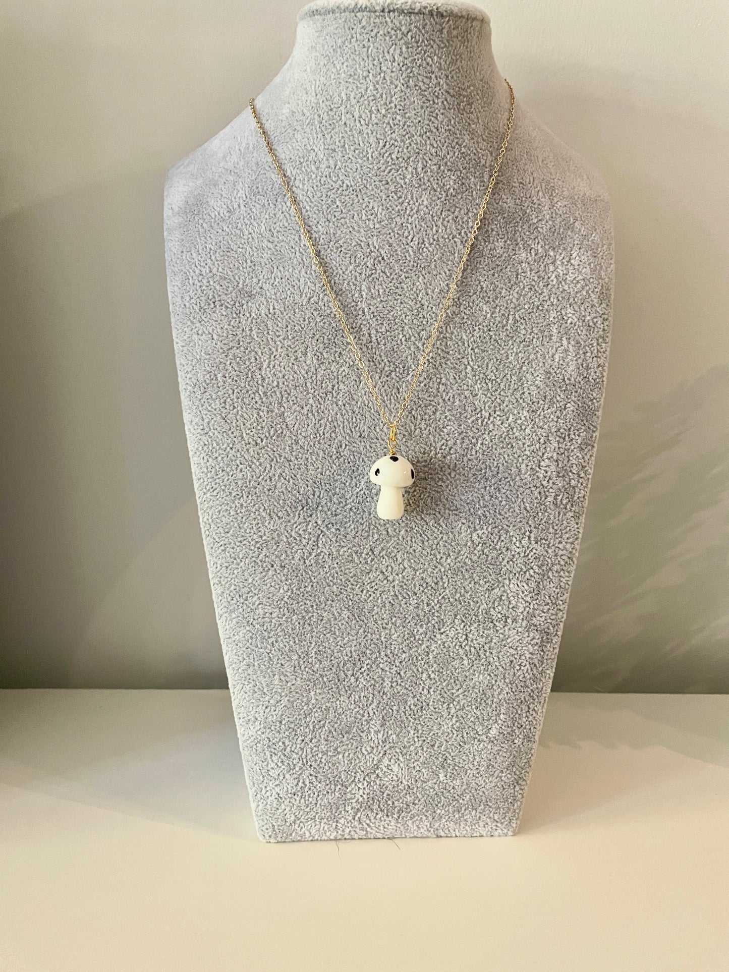 Mushroom Necklace- White