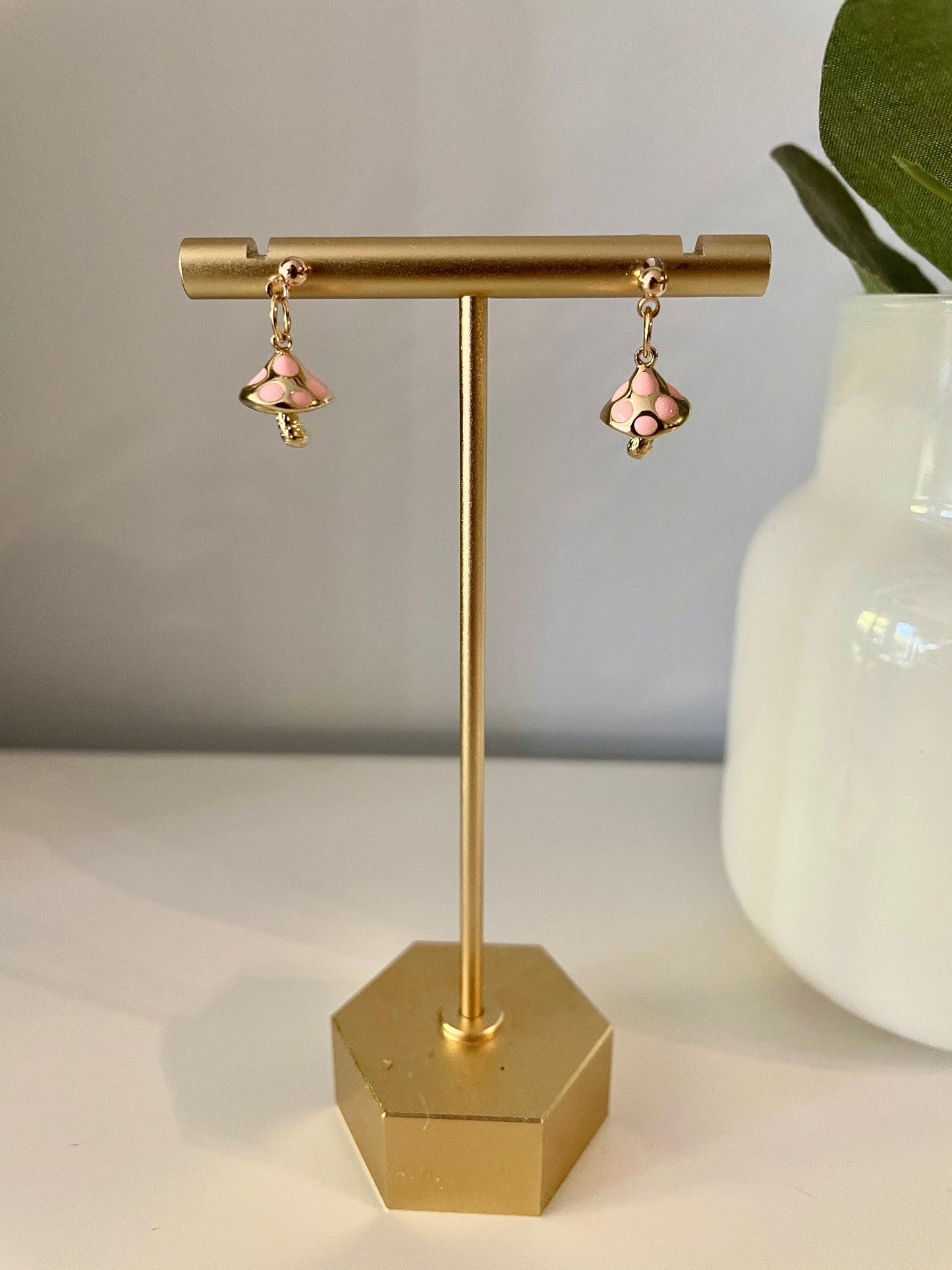 Mini Mushrooms- Gold & Pink