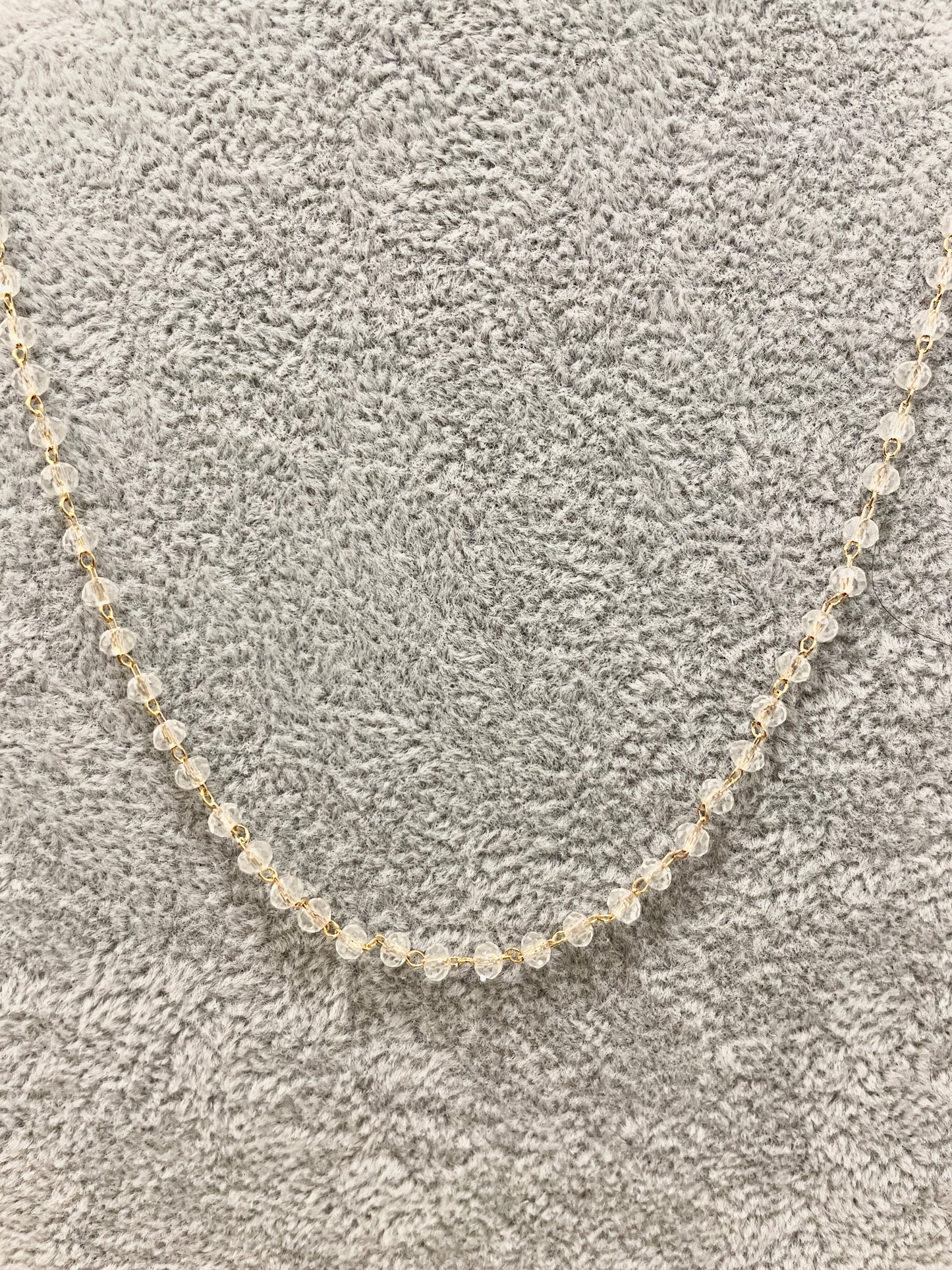 Dainty White Beaded Necklace