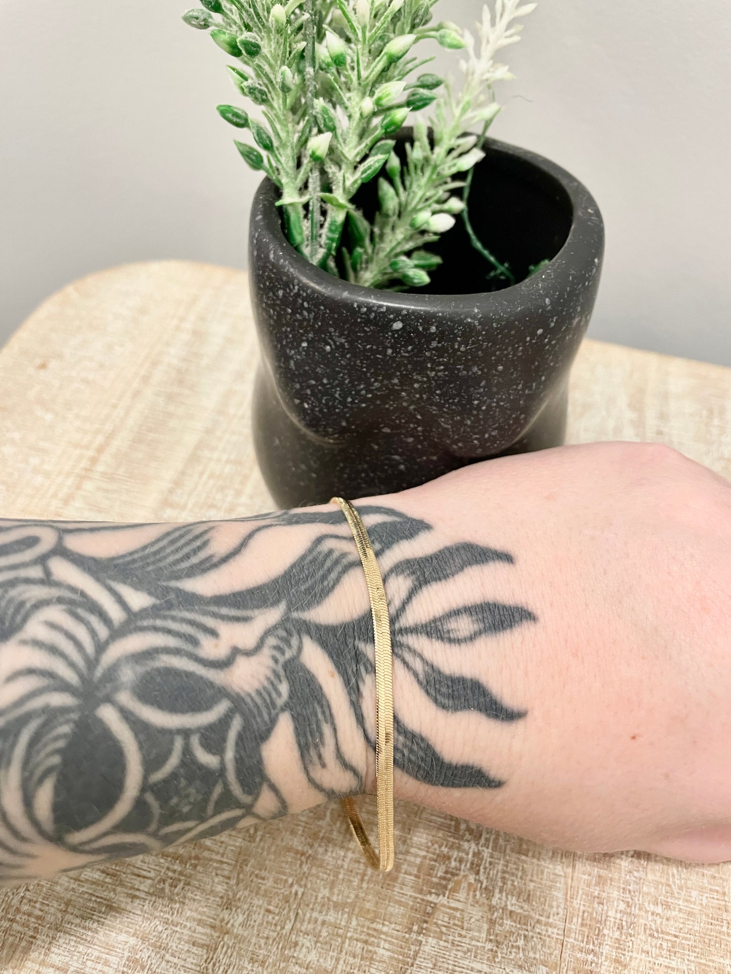 Flat Snake Chain Bracelet