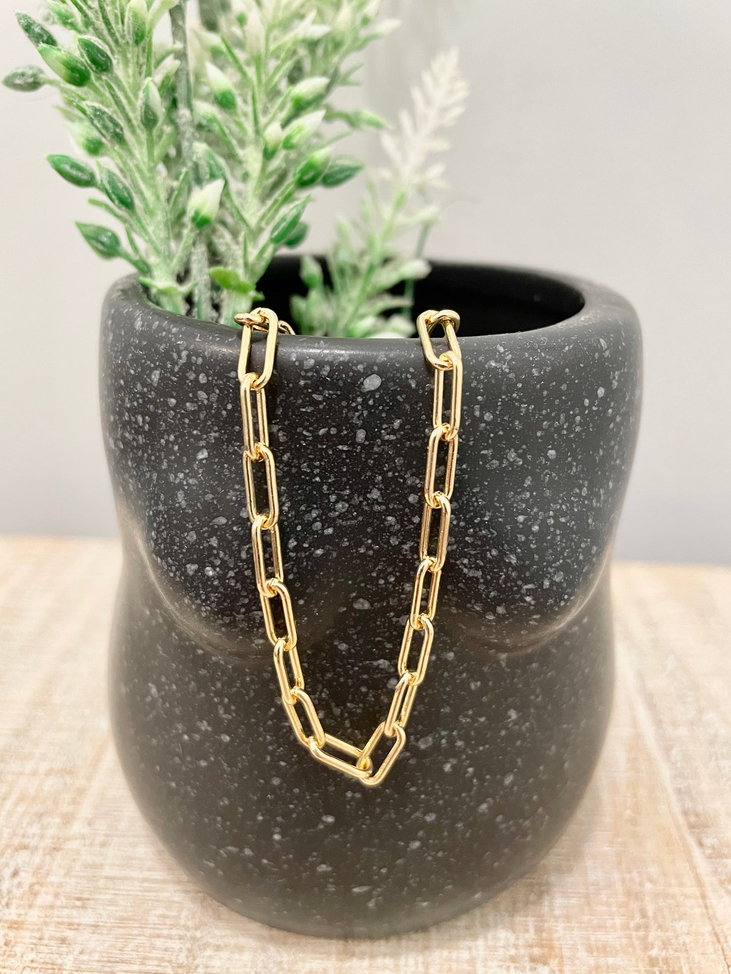 Chunky Small Paper Clip Bracelet