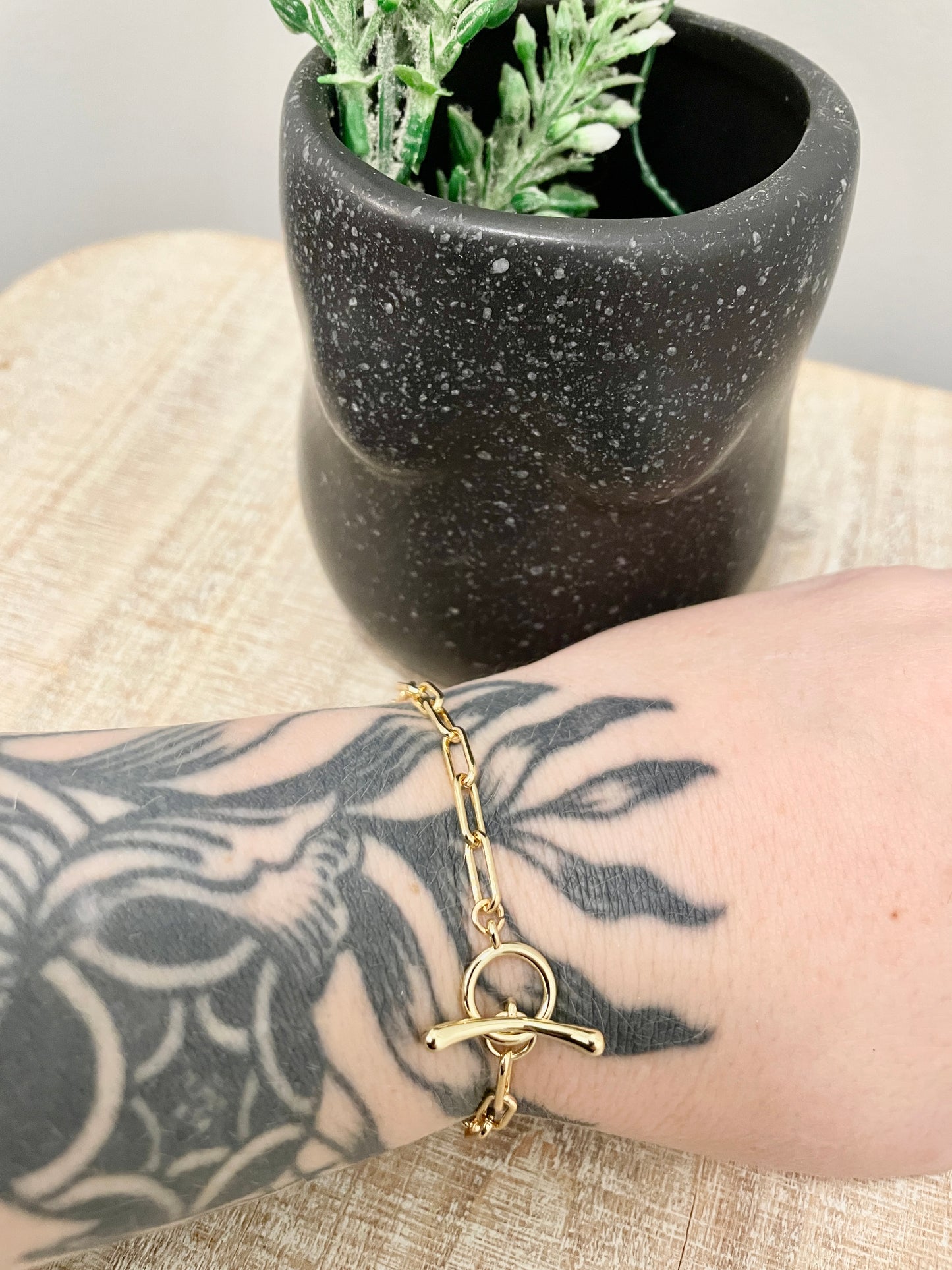 Chunky Small Paper Clip Bracelet