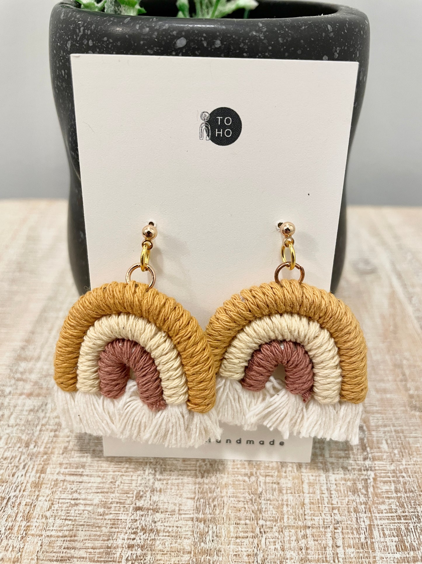 Macrame- Rainbow Earrings