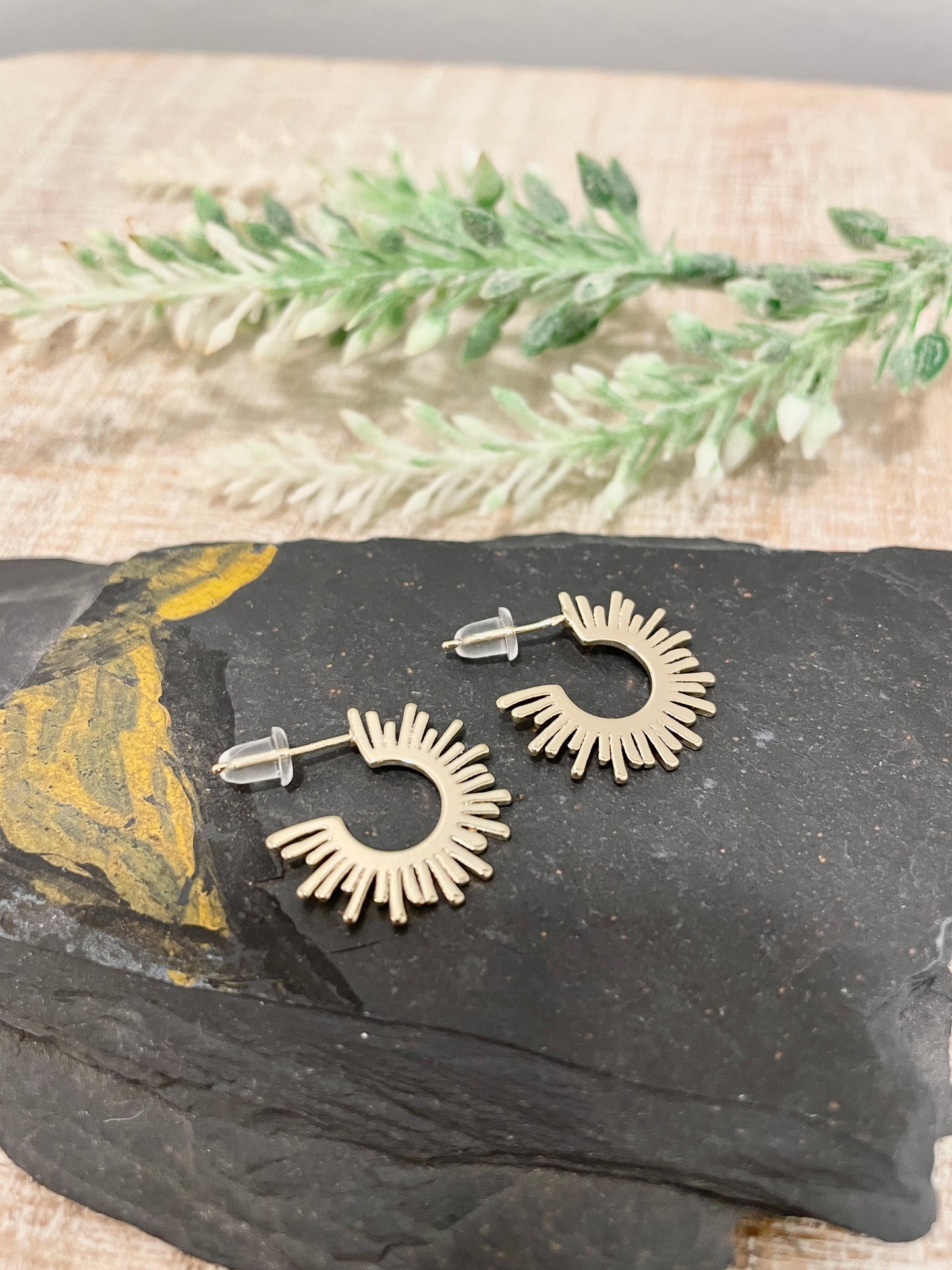 Gold Collection- Dainty Sunshine Hoops