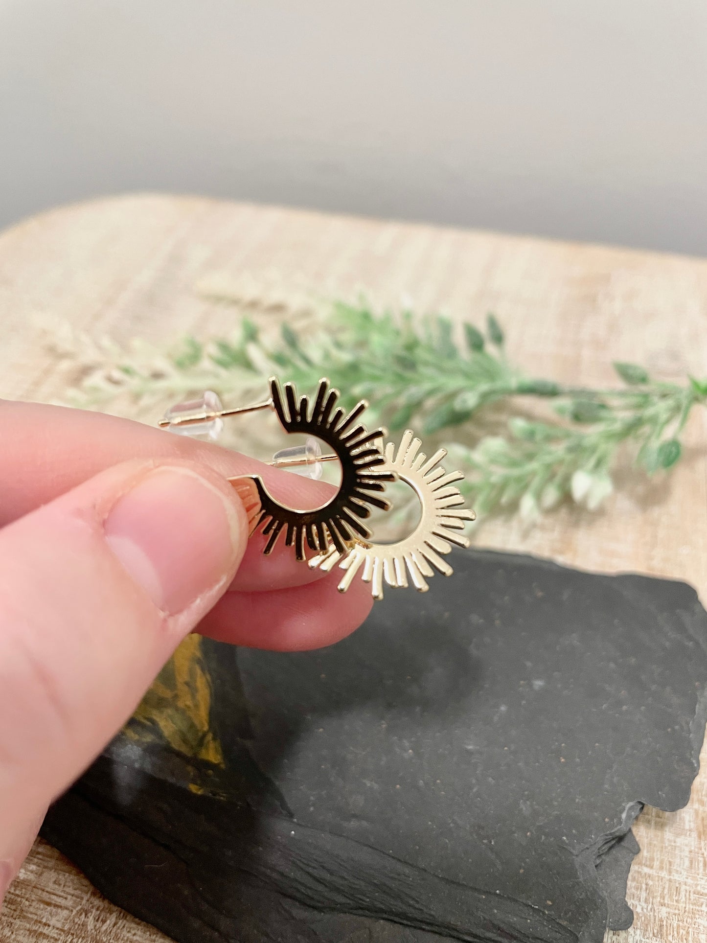Gold Collection- Dainty Sunshine Hoops