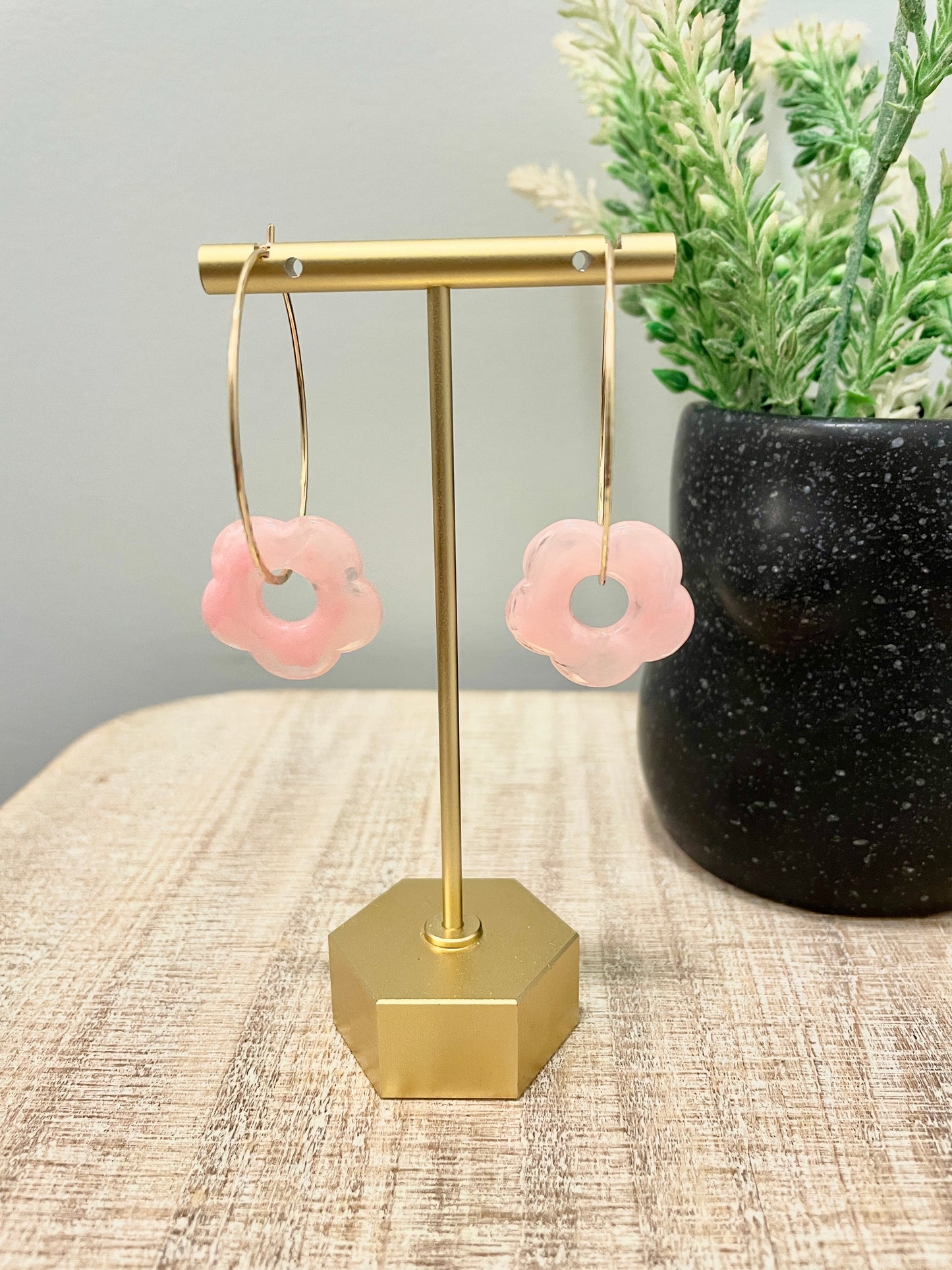 Resin Flower Hoops