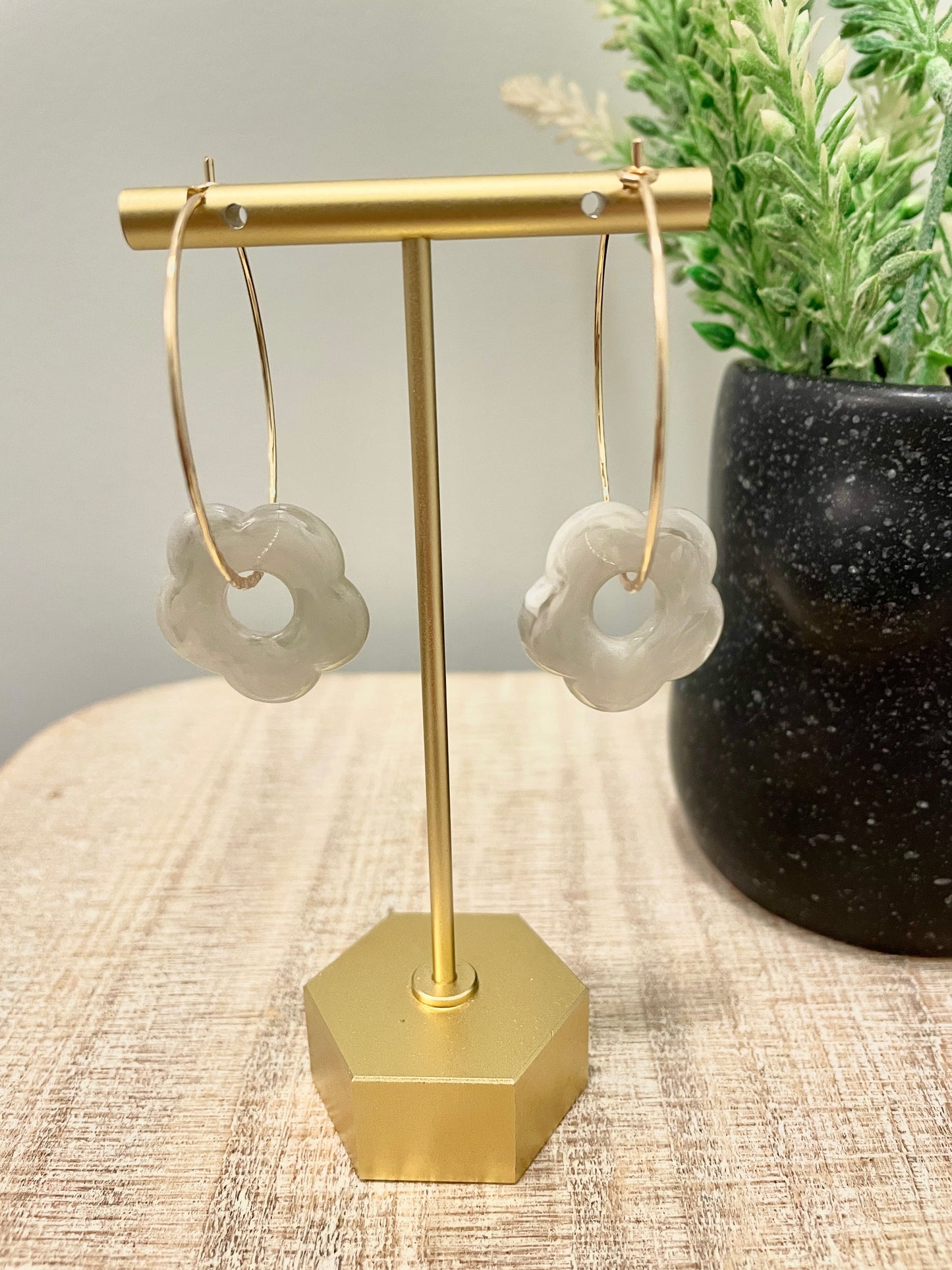 Resin Flower Hoops