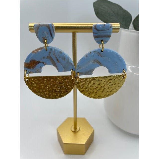 Blue Dream- Gold Half Circle Cut Out