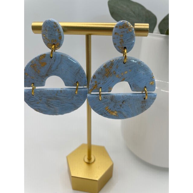 Blue Dream- Half Circle Cut Out Textured