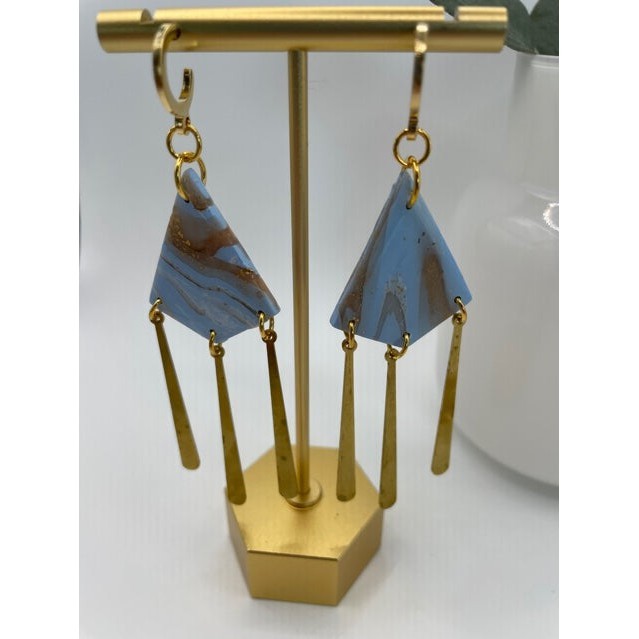 Blue Dream- Gold Kite Dangle