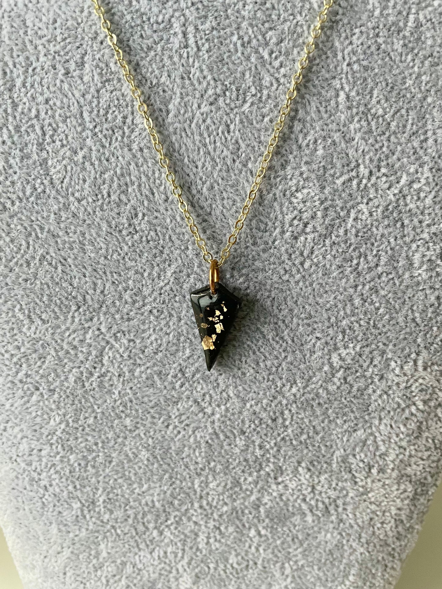 Gold Chain Small Clay Diamond Drop Necklace