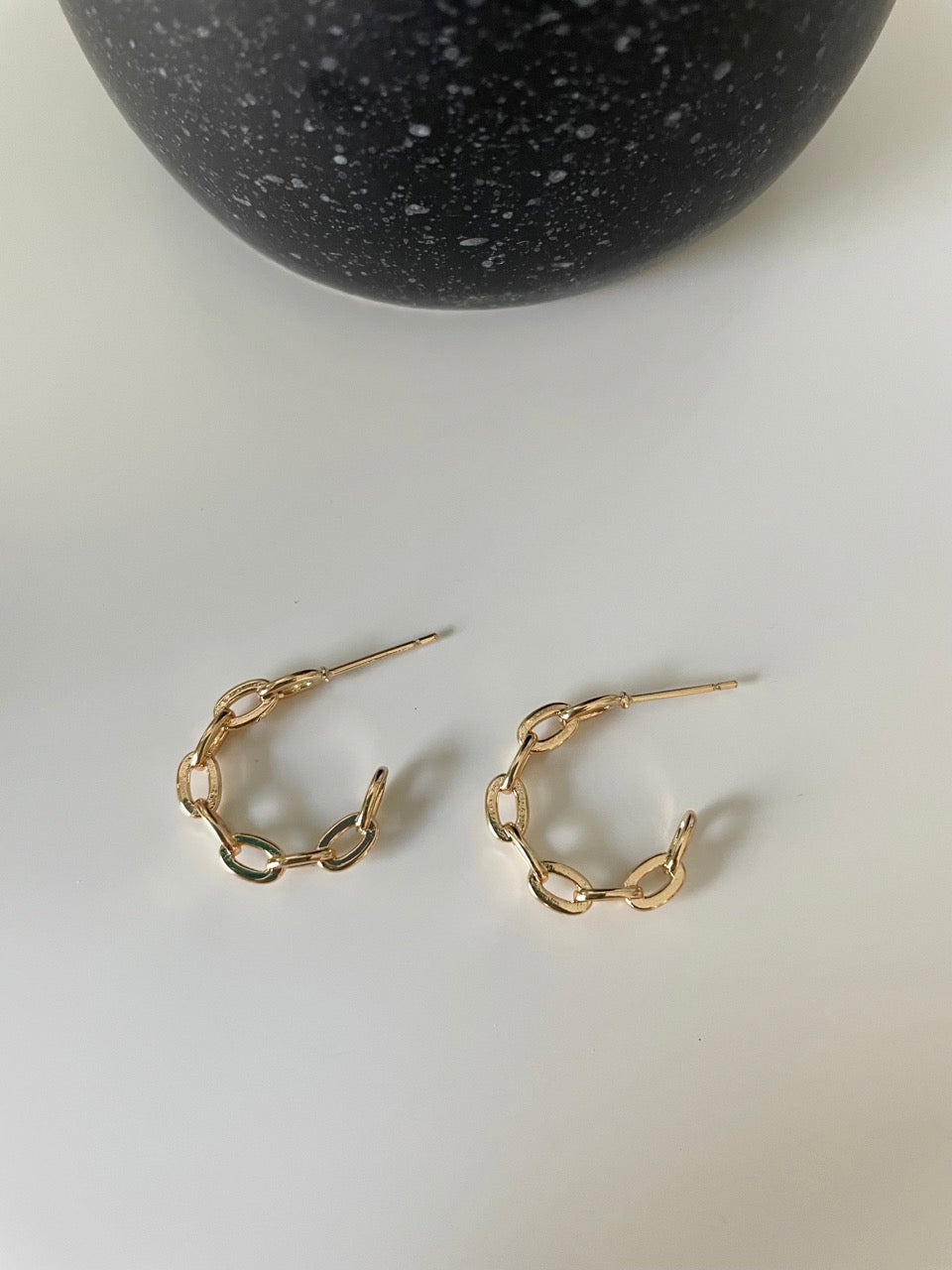 Gold Collection- Gold Chain Small Hoops