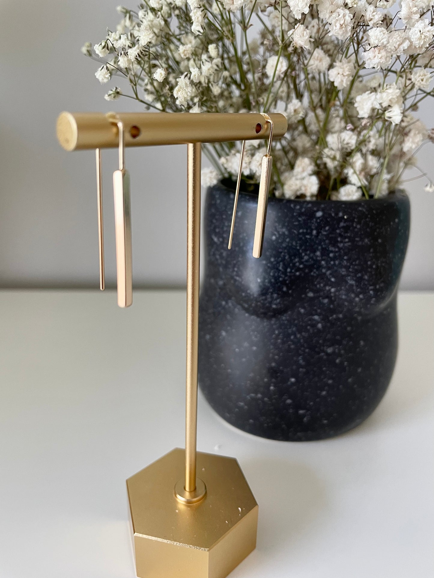 Gold Collection- Gold Dainty Rectangular Drop