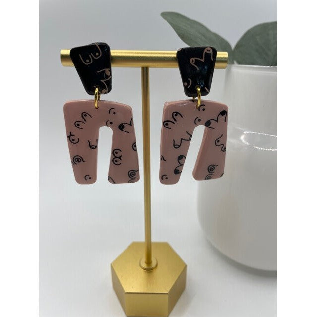 Ta-Ta's- Black & Nude Abstract Arches