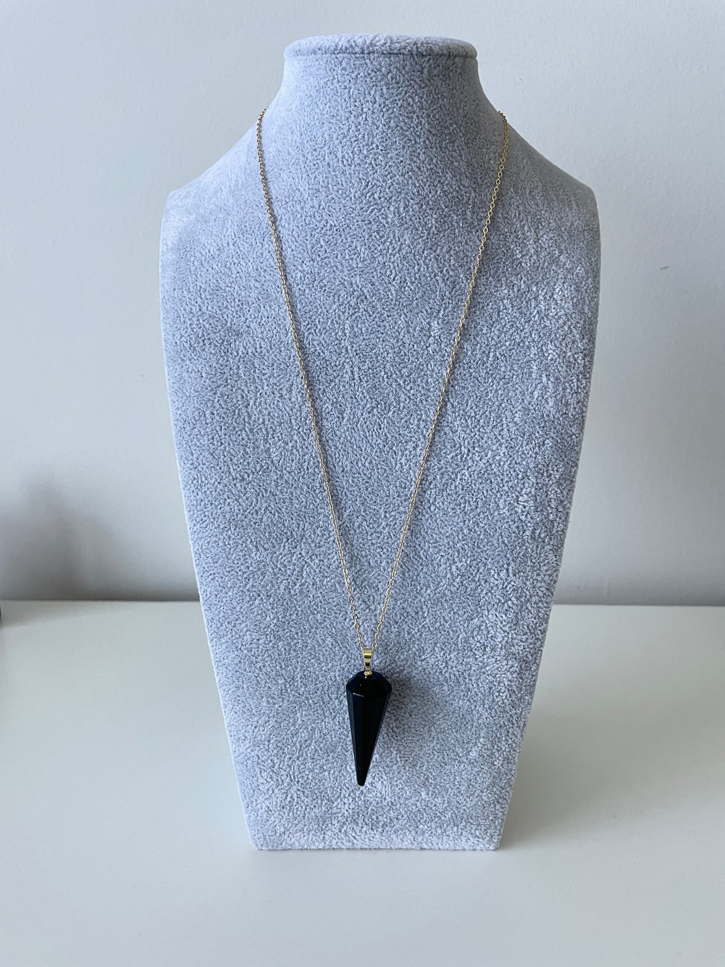 Black Tourmaline Pendant Necklace Small