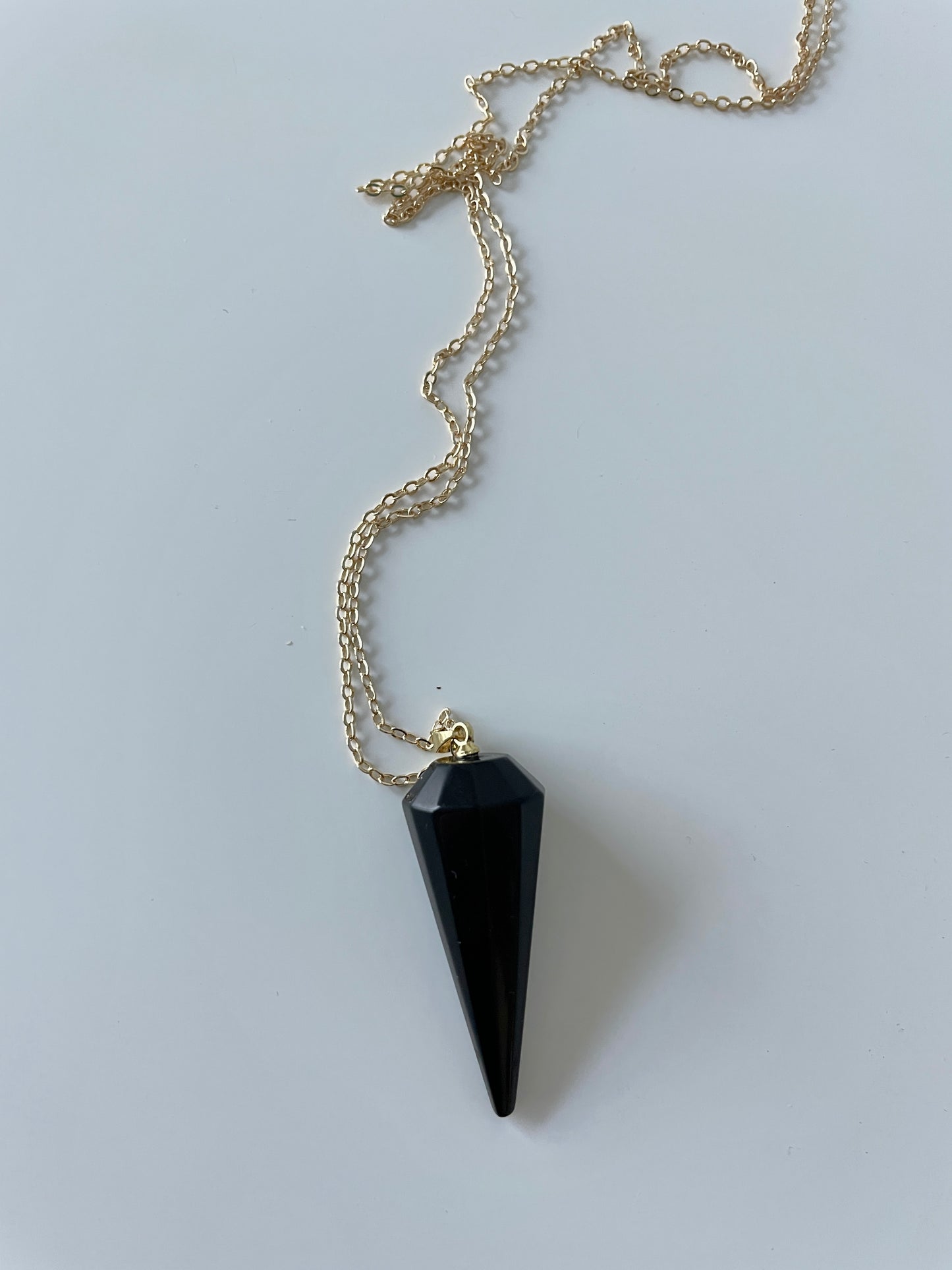 Black Tourmaline Pendant Necklace Small