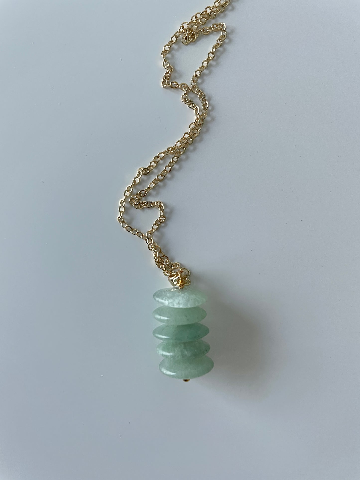 Jade Glass Bead Stacked Necklace