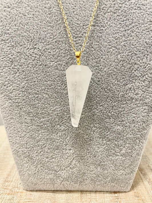 Crystals-Clear Quartz Necklace Large