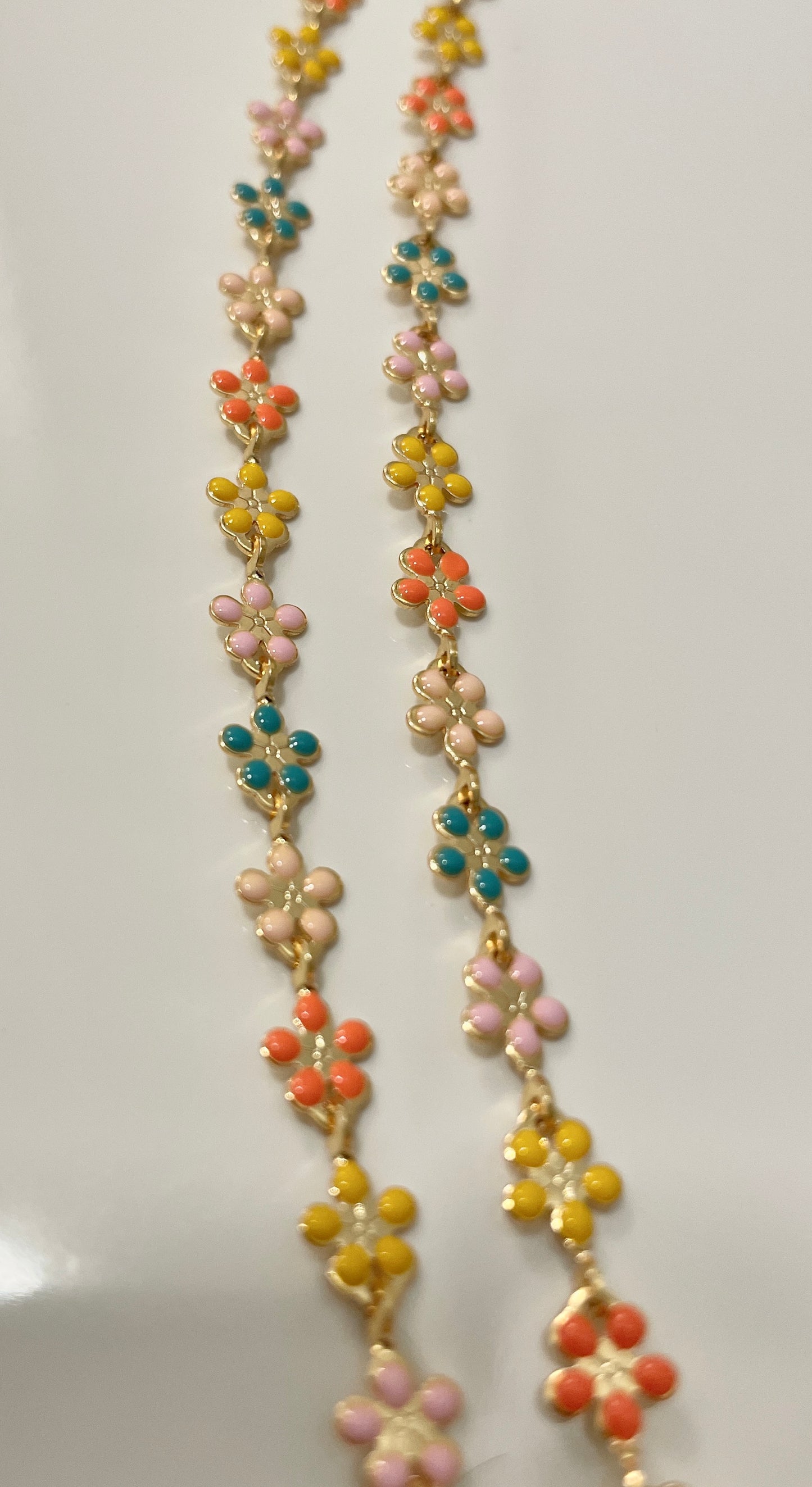 Enamel Flower Necklace