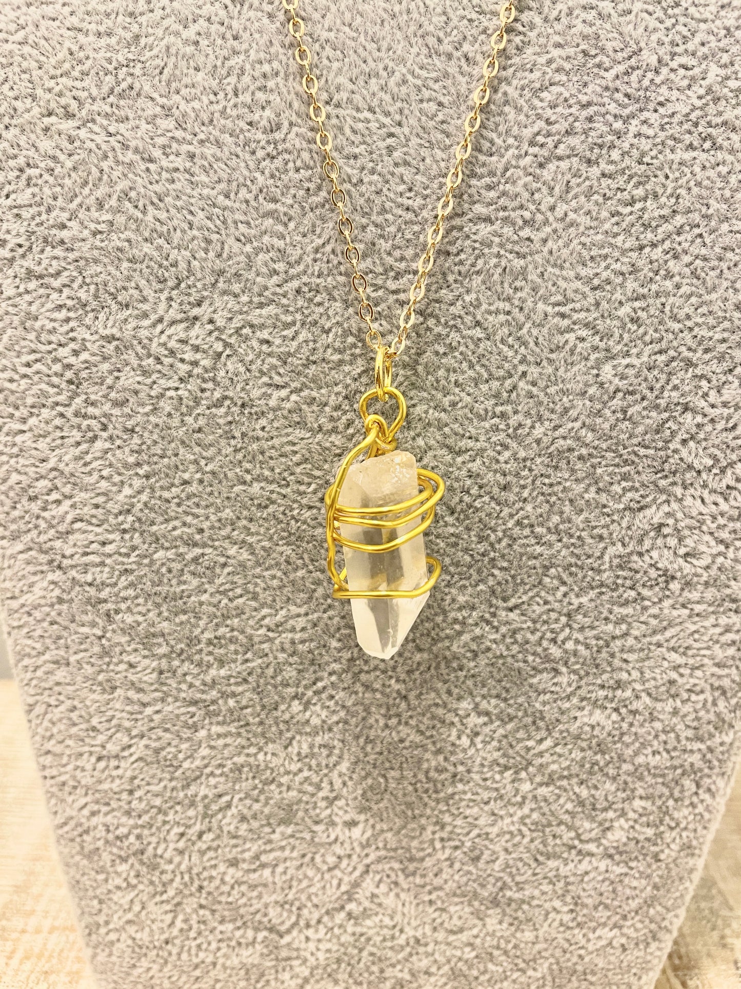 Crystals-Gem Stone Wrapped Necklaces