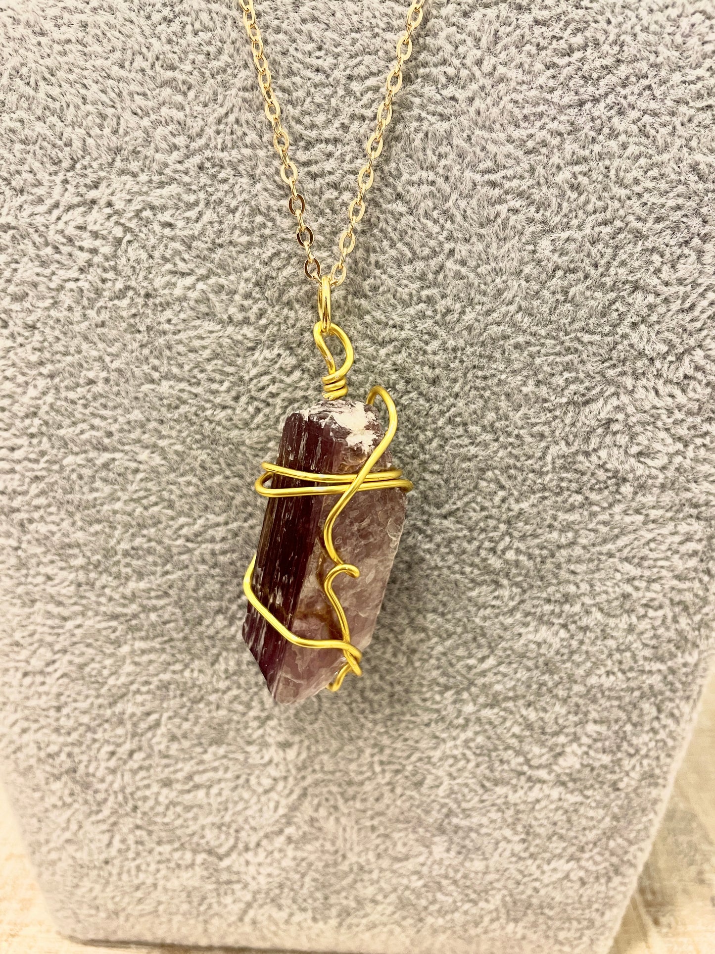 Crystals-Gem Stone Wrapped Necklaces