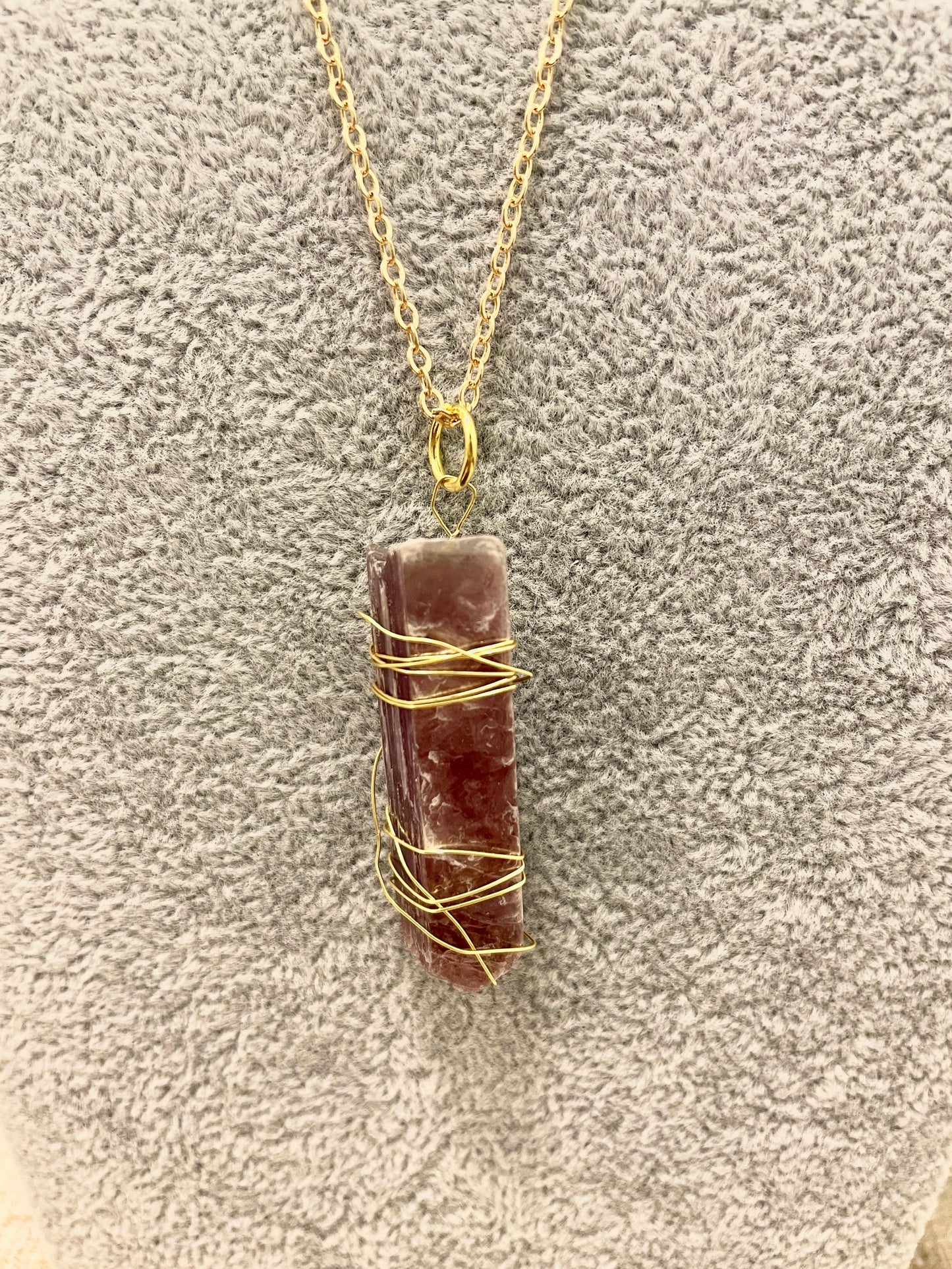 Crystals-Gem Stone Wrapped Necklaces