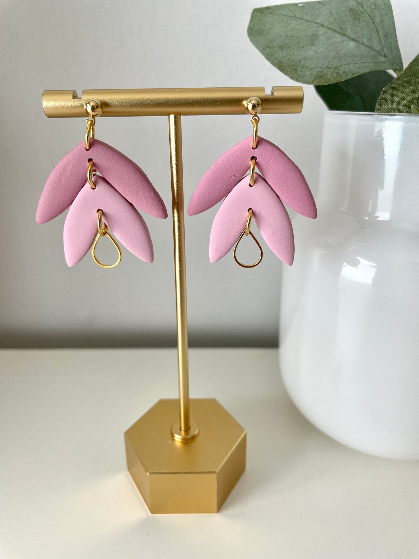 Floral Drop Two Tone Pink Charm